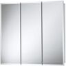 Jensen Horizon 36 in. x 28-1/4 in. x 5-1/4 in. Frameless Surface-Mount Bathroom Medicine Cabinet in White