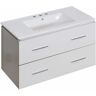 16-Gauge-Sinks 35.5 in. W x 18.25 in. D Bath Vanity in White with Ceramic Vanity Top in White with White Basin