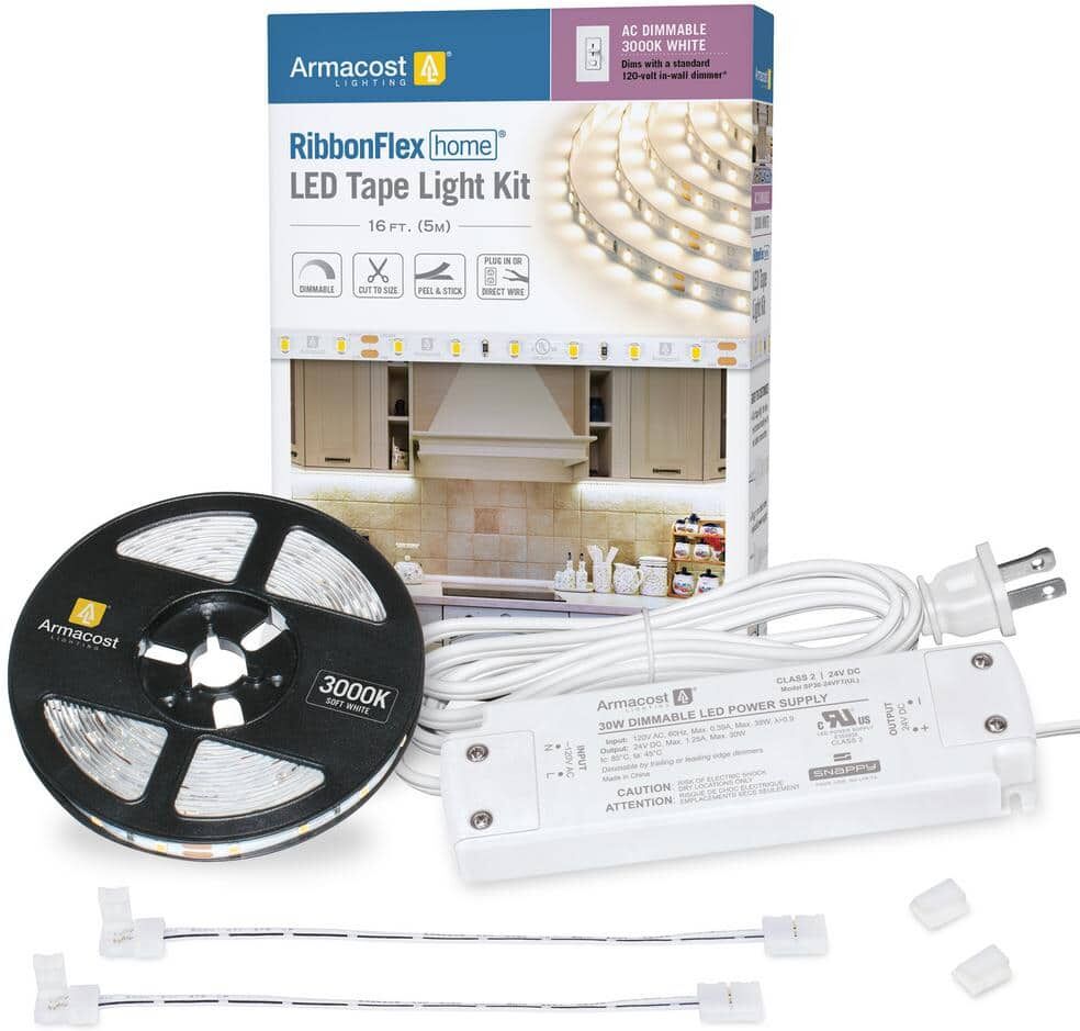 Armacost Lighting RibbonFlex Home 16 ft. AC Dimmable LED Tape Light Kit