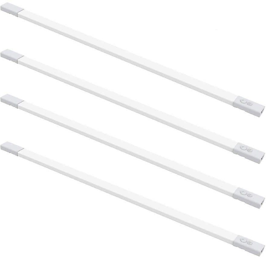 Feit Electric 32.5 in. (Fits 36 in. Cabinet) Plug-in White Dimmable LED Color Changing CCT Onesync Under Cabinet Light Bar (4-Pack)