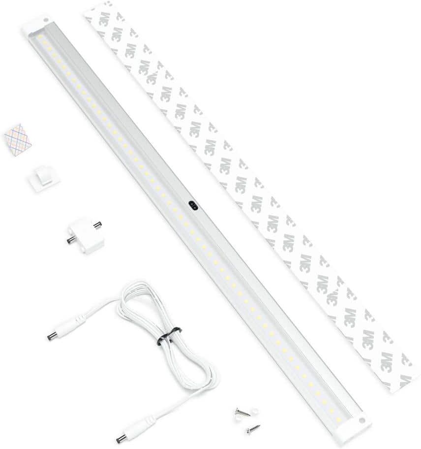 ESHINE 20 in. LED 3000K White Under Cabinet Lighting with Sensor (No Power Supply Included)