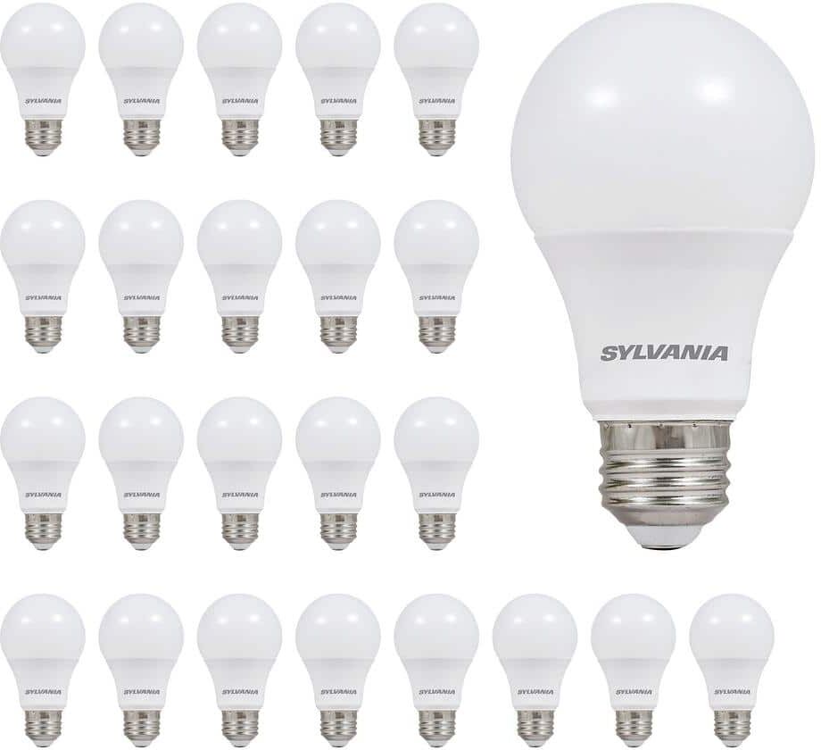 Sylvania 8.5 Watt (60 Watt Equivalent) A19 LED Light Bulb in 2700K Soft White Color Temperature (24-Pack)