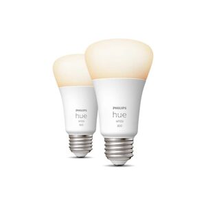 Philips Hue Soft White A19 60W Equivalent Dimmable LED Smart Light Bulb (2 Pack)