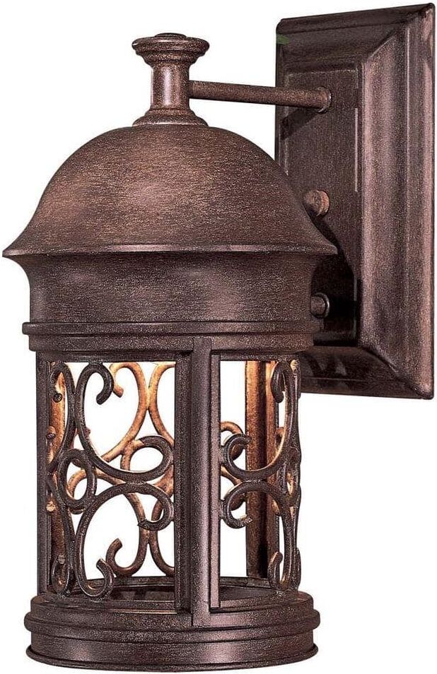 the great outdoors by Minka Lavery Sage Ridge 1-Light Vintage Rust Outdoor Wall Lantern Sconce