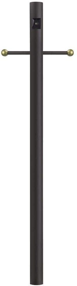 SOLUS 10 ft. Bronze Outdoor Direct Burial Lamp Post with Cross Arm and Auto Dusk-Dawn Photocell fits 3 in. Post Top Fixtures