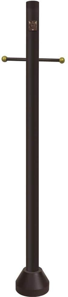 SOLUS 6 ft. Bronze Outdoor Lamp Post with Cross Arm and Auto Dusk to Dawn Photocell fits 3 in. Post Top Fixtures