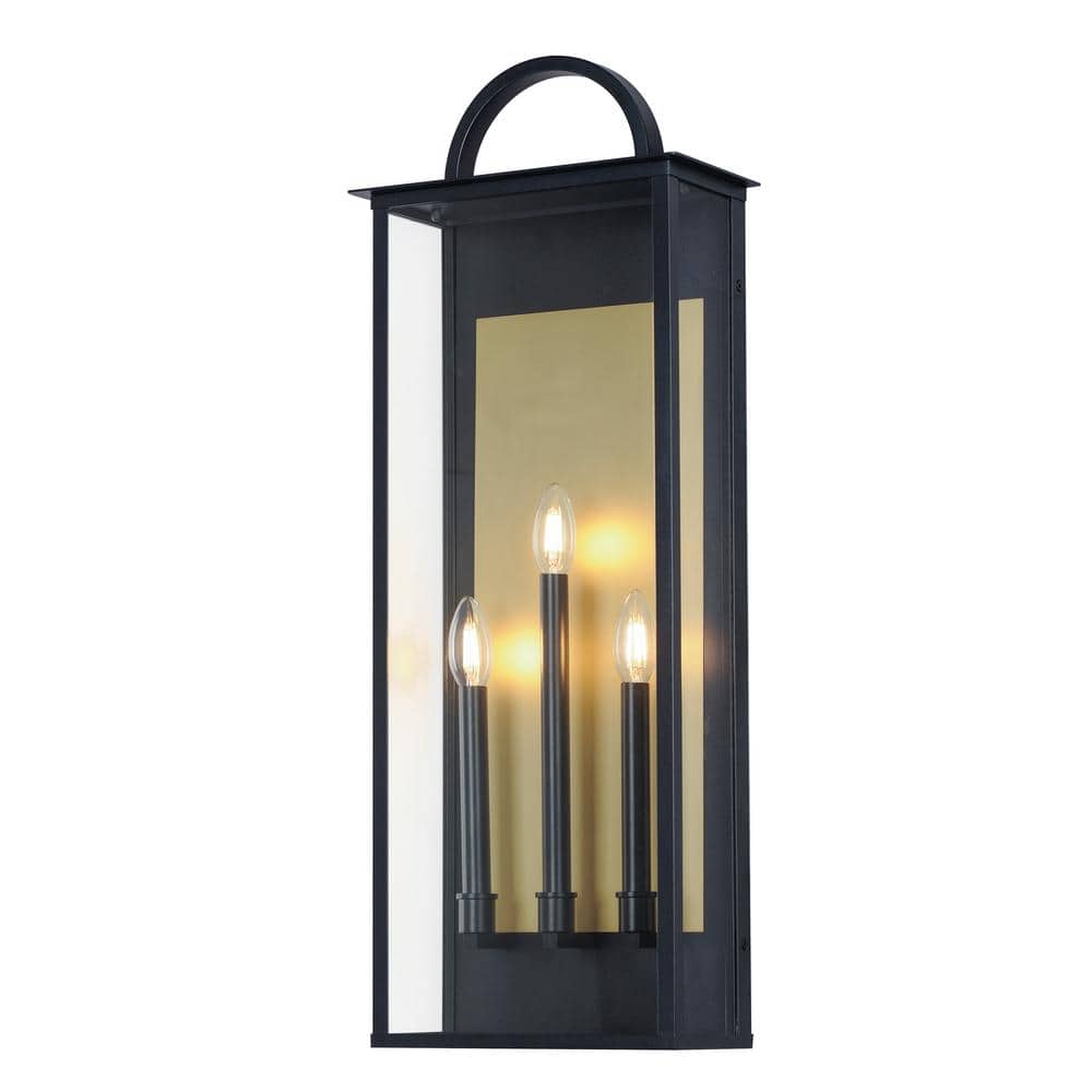 Maxim Lighting Manchester 3-Light X-Large Black Outdoor Hardwired Wall Sconce