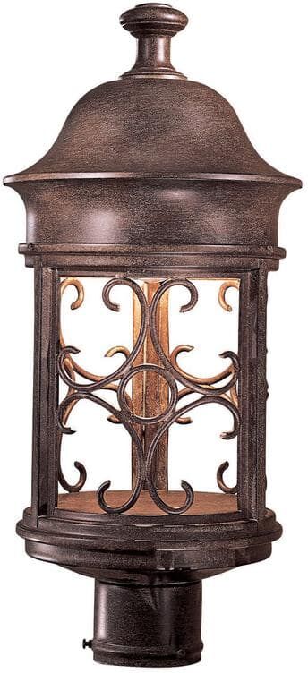 the great outdoors by Minka Lavery Sage Ridge 1-Light Vintage Rust Outdoor Post Lantern