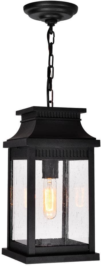 CWI Lighting Milford 1 Light Outdoor Black Pendant