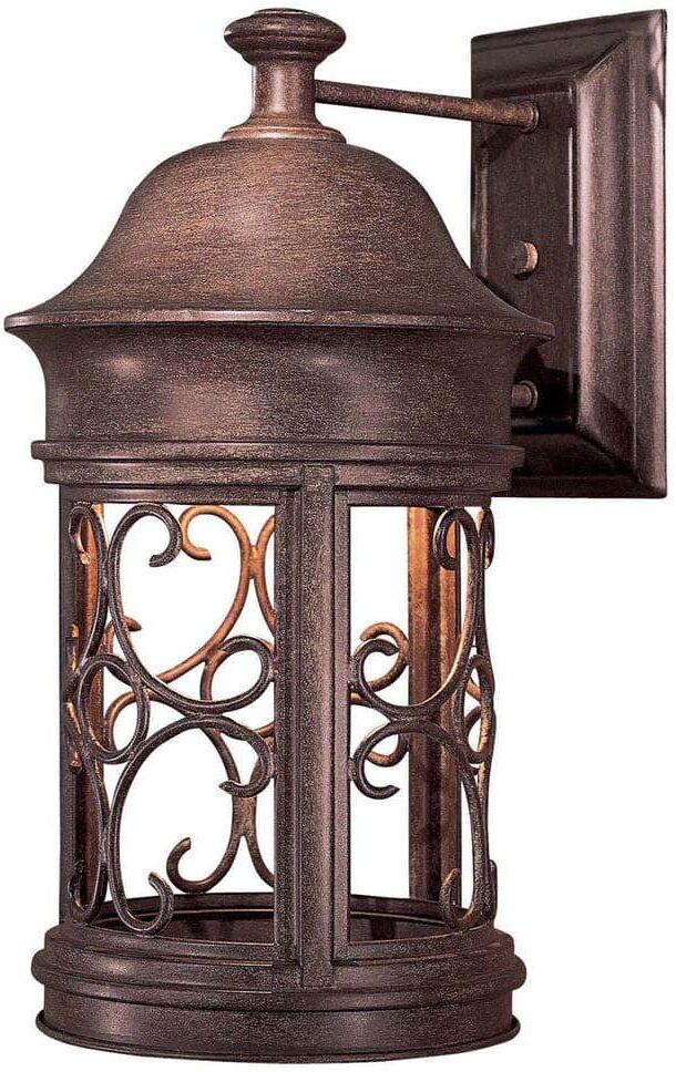 the great outdoors by Minka Lavery Sage Ridge 1-Light Vintage Rust Outdoor Wall Lantern Sconce