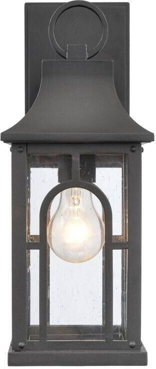 Titan Mechanist 14.5 in. H 1-Light Outdoor Textured Black Sconce