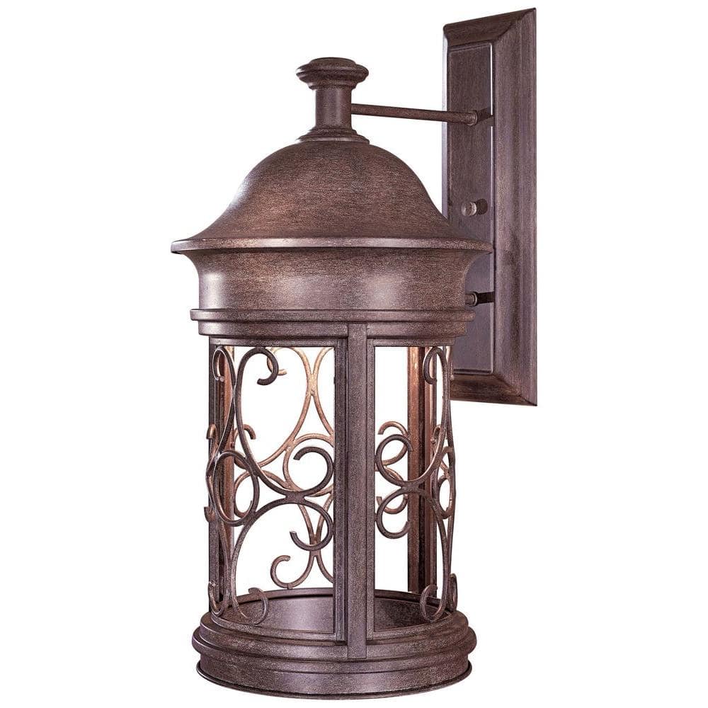 the great outdoors by Minka Lavery Sage Ridge 1-Light Vintage Rust Outdoor Wall Lantern Sconce