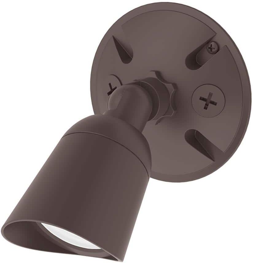 WAC Lighting Endurance Single Spot 15-Watt Bronze Outdoor Integrated LED Spot Light, 5000K