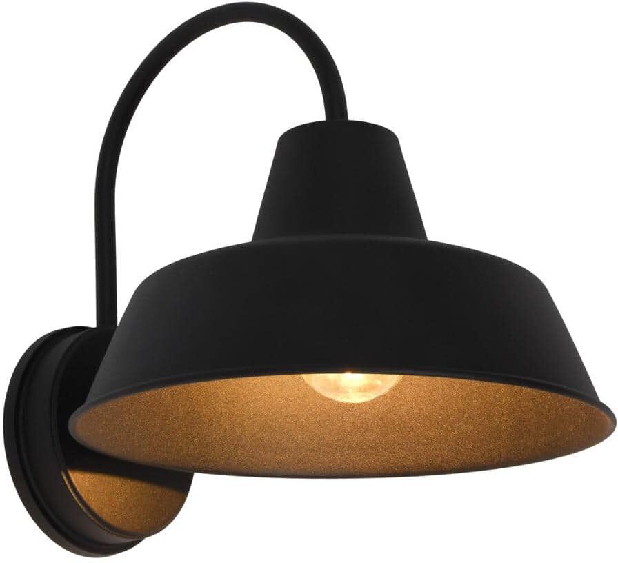 Sylvania Weymouth Single Bulb Antique Black Outdoor Barn Light Sconce with 1 Edison 6.5-Watt LED Light Bulb Included