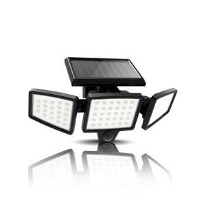 Pinegreen Lighting 3-Head 8-Watt Integrated LED Black color 120-Degree Solar Motion Activated Area Light