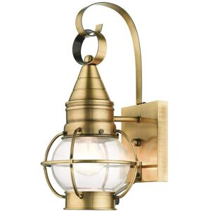 Livex Lighting Newburyport 1 Light Antique Brass Outdoor Wall Sconce