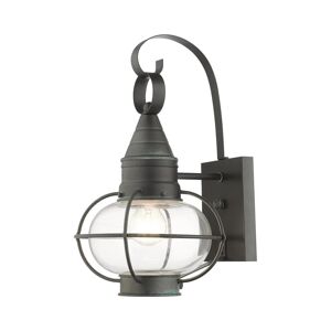 Livex Lighting Newburyport 1 Light Charcoal Outdoor Wall Sconce