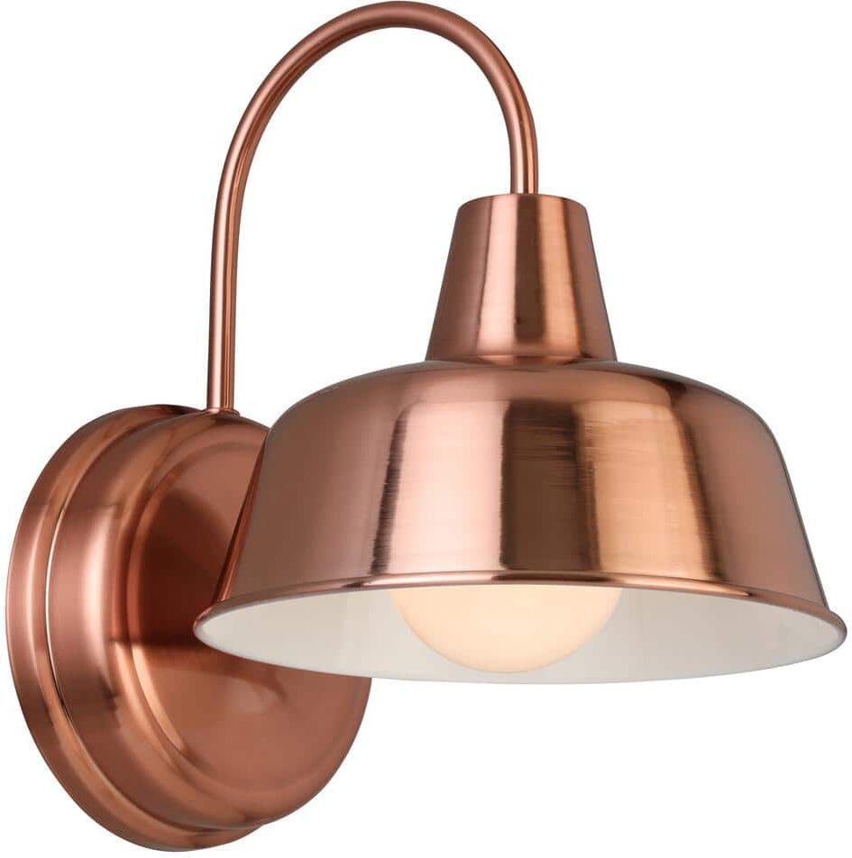 Design House Mason 1-Light Copper Finish Outdoor Wall Light Sconce