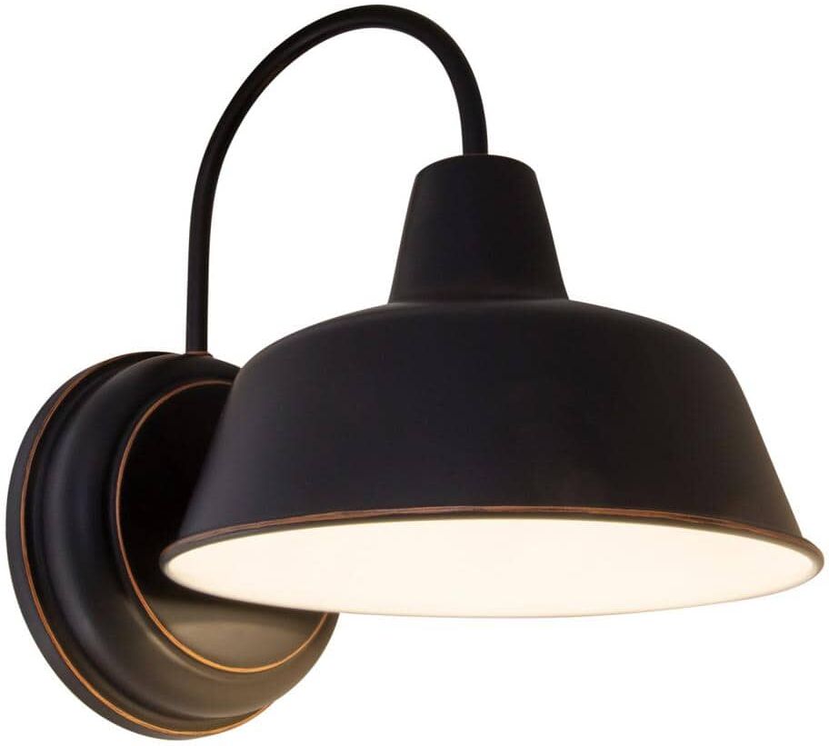 Design House Mason Oil Rubbed Bronze Integrated LED Outdoor Wall Light Sconce