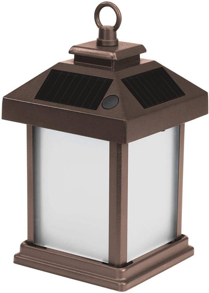 Feit Electric OneSync Landscape 20 Lumens Bronze Solar Integrated LED Outdoor Lantern Path Light w/Dusk-To-Dawn Multi-CCT+RGB Wireless