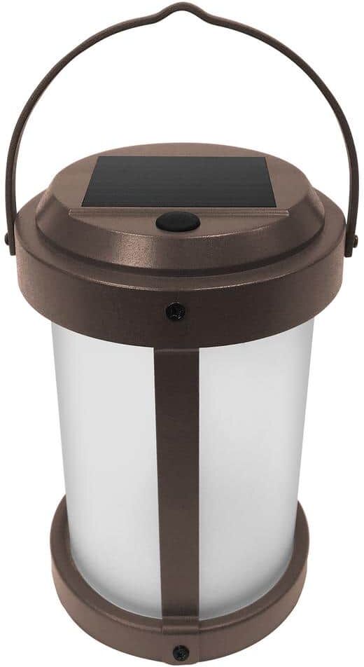 Feit Electric OneSync Landscape 20 Lumens Bronze Solar Integrated LED Outdoor Lantern Path Light w/Dusk-To-Dawn Multi-CCT+RGB Wireless