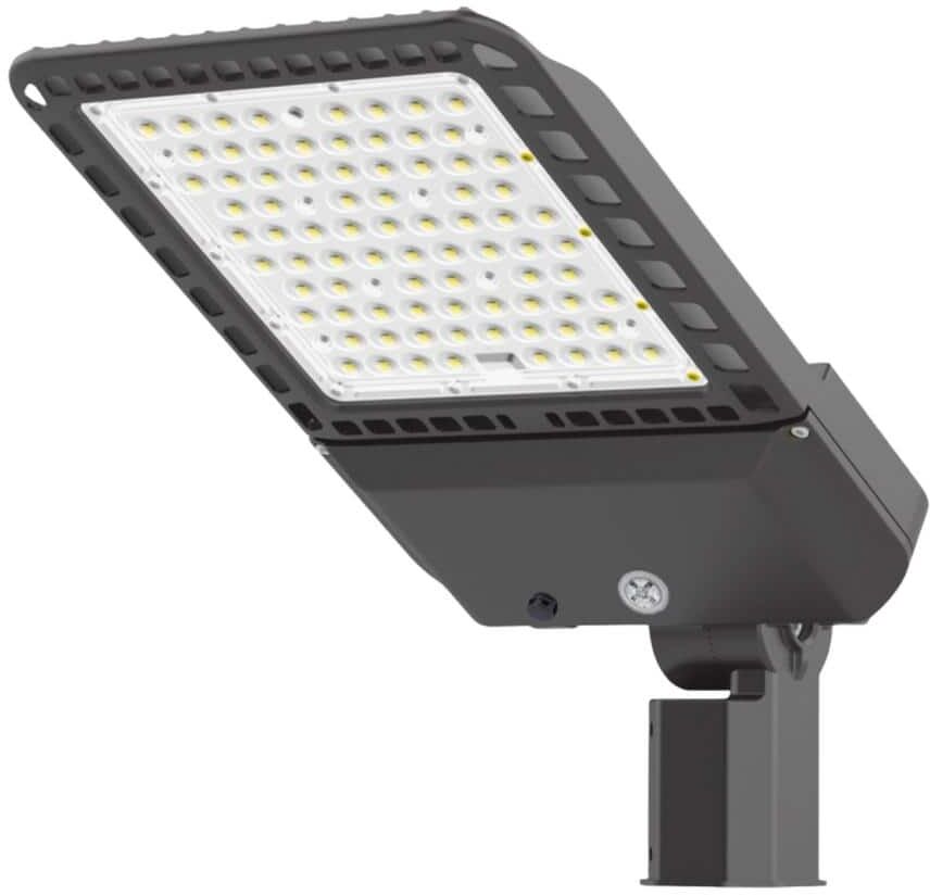 WYZM Outdoor 1500-Watt Equivalent Integrated LED Bronze 300W Slip Fitter Parking Lot Light 5000K 39000 Lumens with Photocell