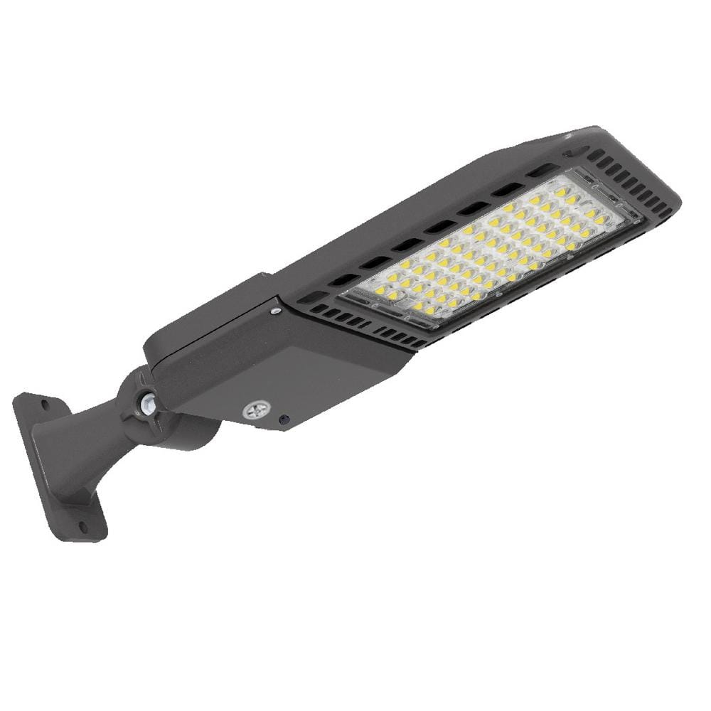 WYZM 1000-Watt Equivalent Integrated LED Bronze Dusk to Dawn LED Parking Lot Area Light Arm Mount 5000k