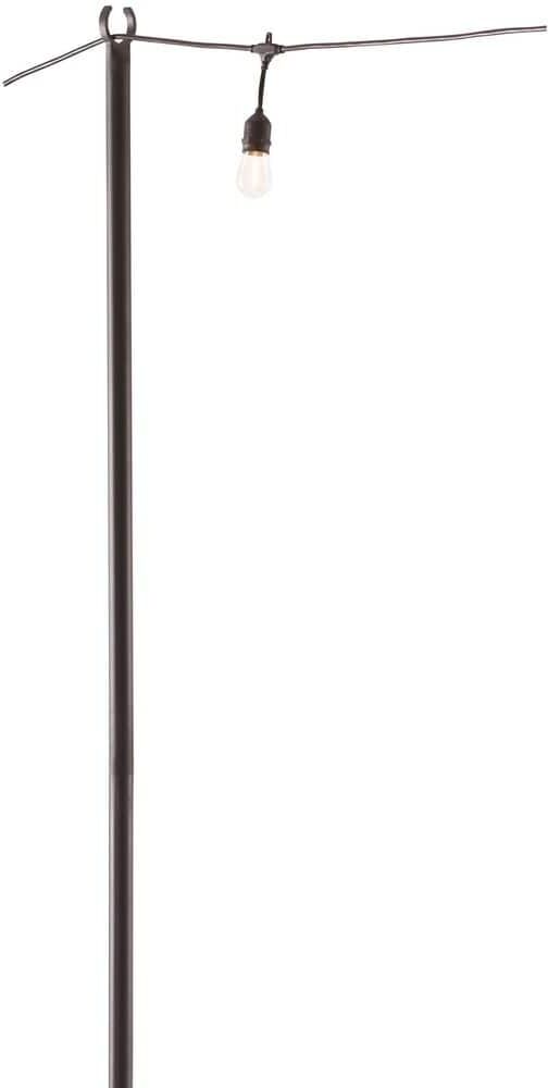 Hampton Bay 9.8 ft. String Light Pole in Black, 1-Pack