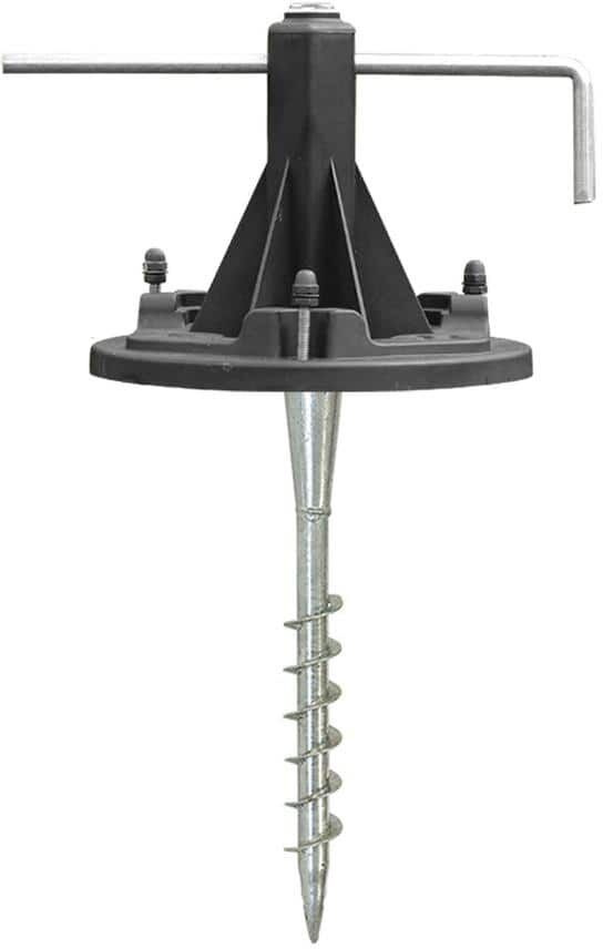 GAMA SONIC 10 in. Solar Lamp Post Installation Kit with EZ-Anchor In-Ground Auger and Built-in Leveling Tool