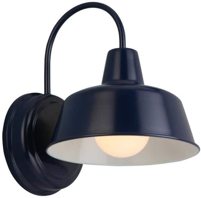 Design House Mason 1-Light Navy Blue Outdoor Wall Light Sconce