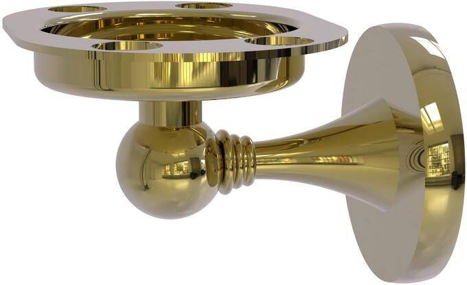 Allied Shadwell Tumbler and Toothbrush Holder in Unlacquered Brass