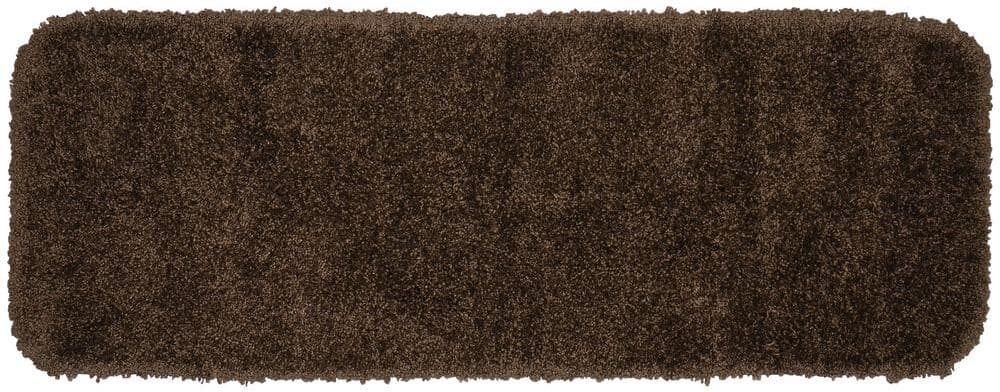 Garland Rug Serendipity Chocolate 22 in. x 60 in. Washable Bathroom Accent Rug