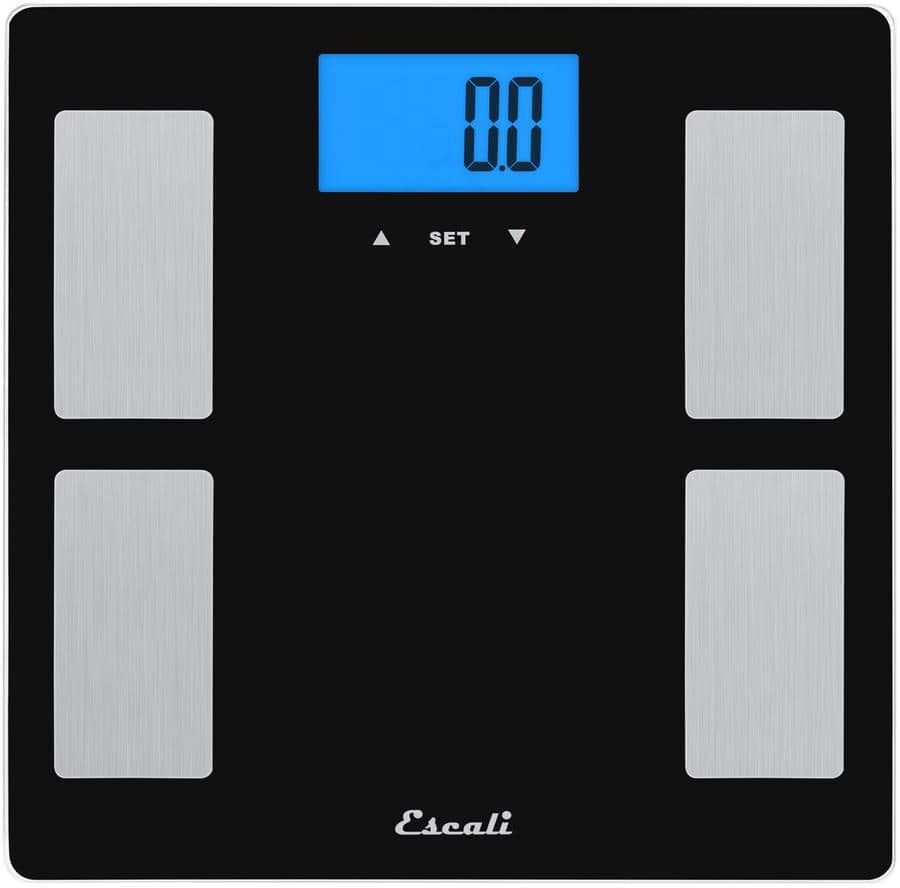 Escali Digital Glass Body Fat, Water and Muscle Mass Scale