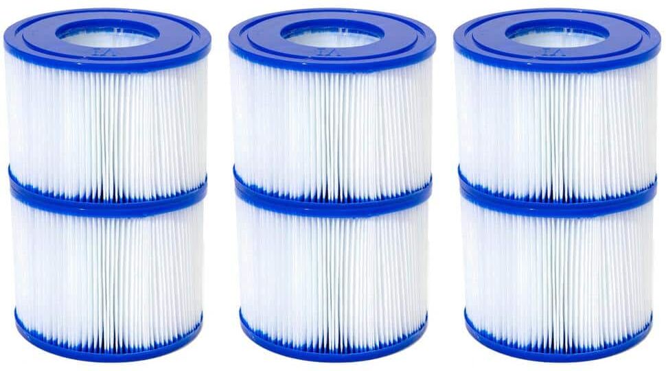 Bestway SaluSpa Type VI Inflatable Hot Tub Replacement Filter Cartridge (3-Pack)