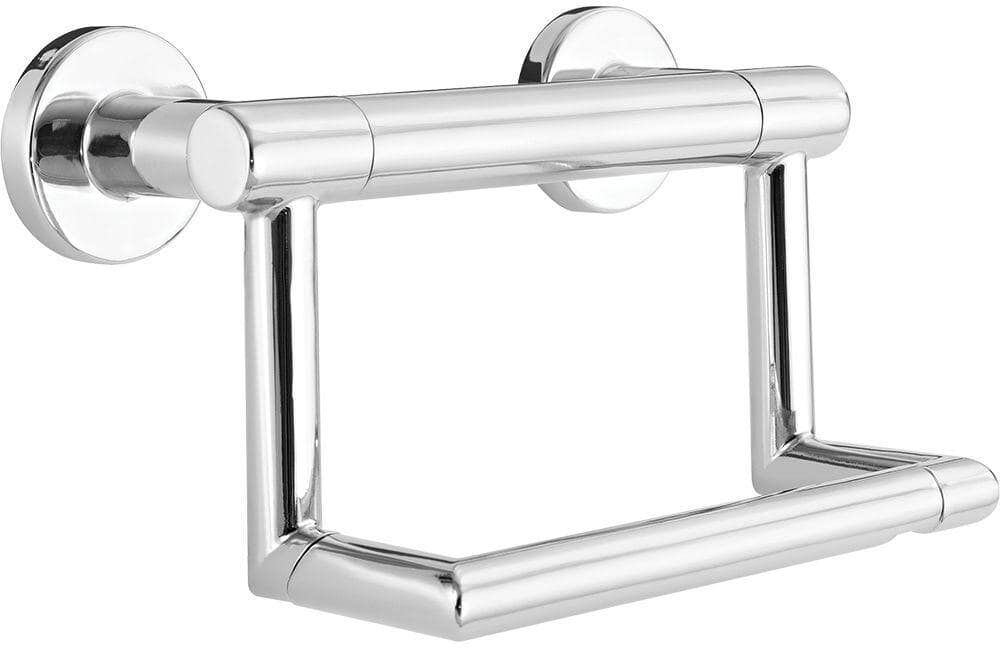 Delta Decor Assist Contemporary Toilet Paper Holder with Assist Bar in Chrome