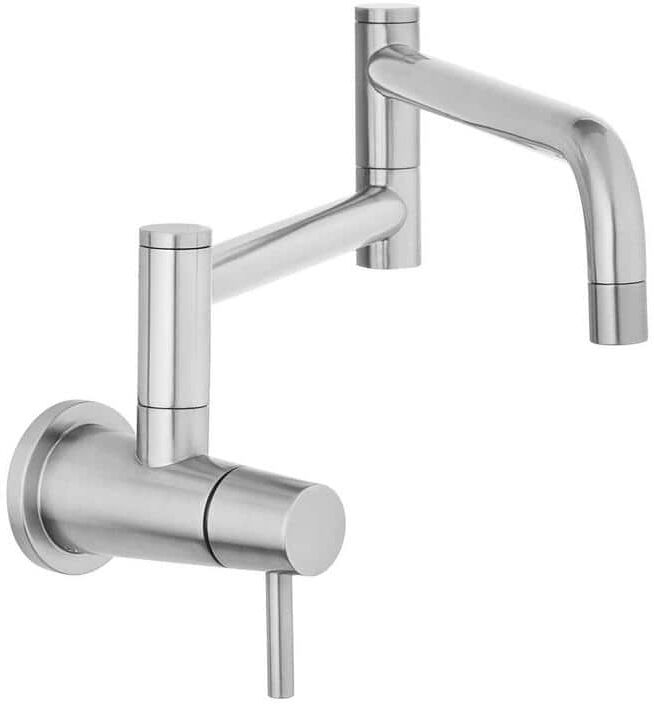 Glacier Bay Modern Single-Handle Wall-Mount Pot Filler Faucet in Stainless Steel