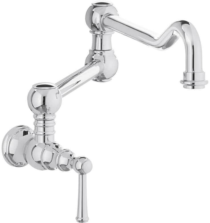 Glacier Bay Lyndhurst Wall Mount Pot Filler in Polished Chrome