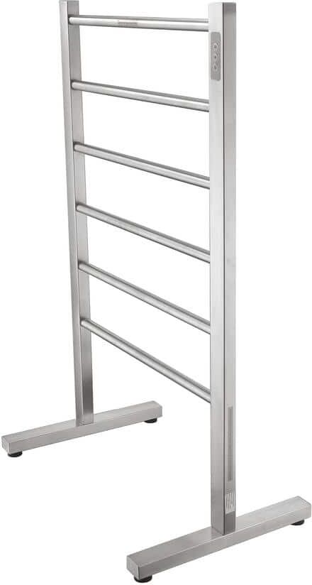 ANZZI Kiln Series 6-Bar Stainless Steel Floor Mounted Electric Towel Warmer Rack in Brushed Nickel