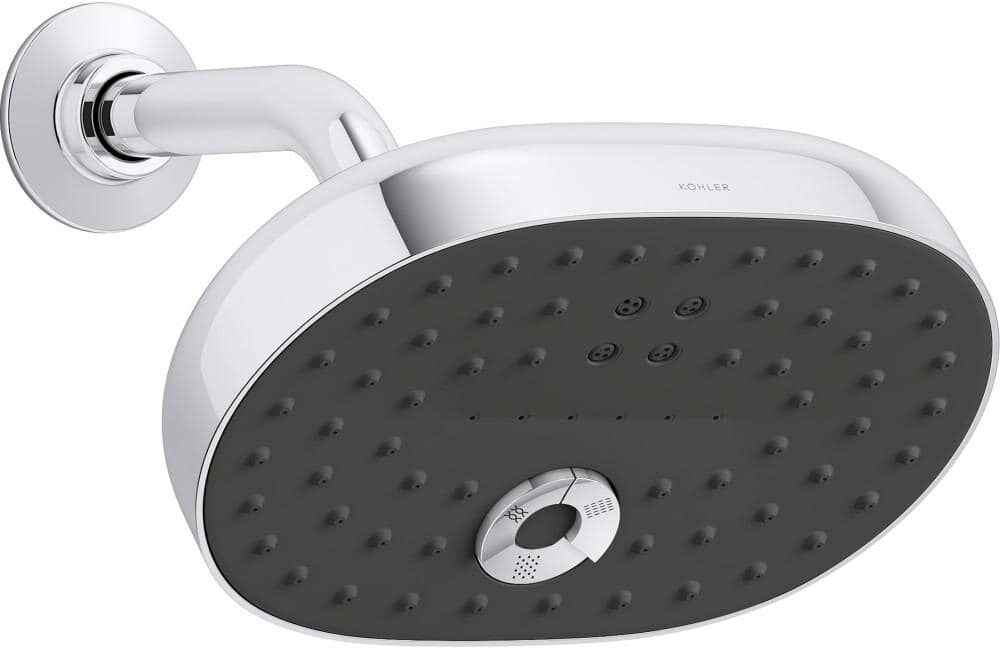 KOHLER Statement 3-Spray Patterns with 2.5 GPM 8 in. Wall Mount Fixed Shower Head in Polished Chrome