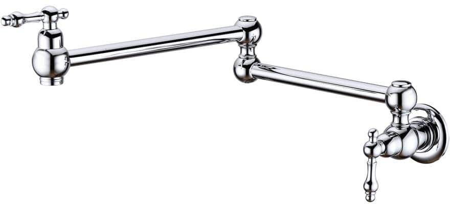 Double-Handle with 2.2 GPM Wall Mount Pot Filler in Chrome