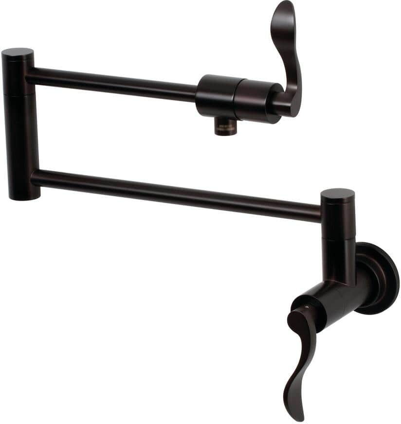 Kingston NuWave Wall Mount Pot Filler in Oil Rubbed Bronze