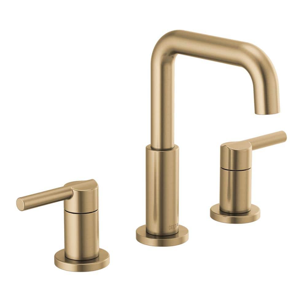 Delta Nicoli 8 in. Widespread Double Handle Bathroom Faucet in Champagne Bronze