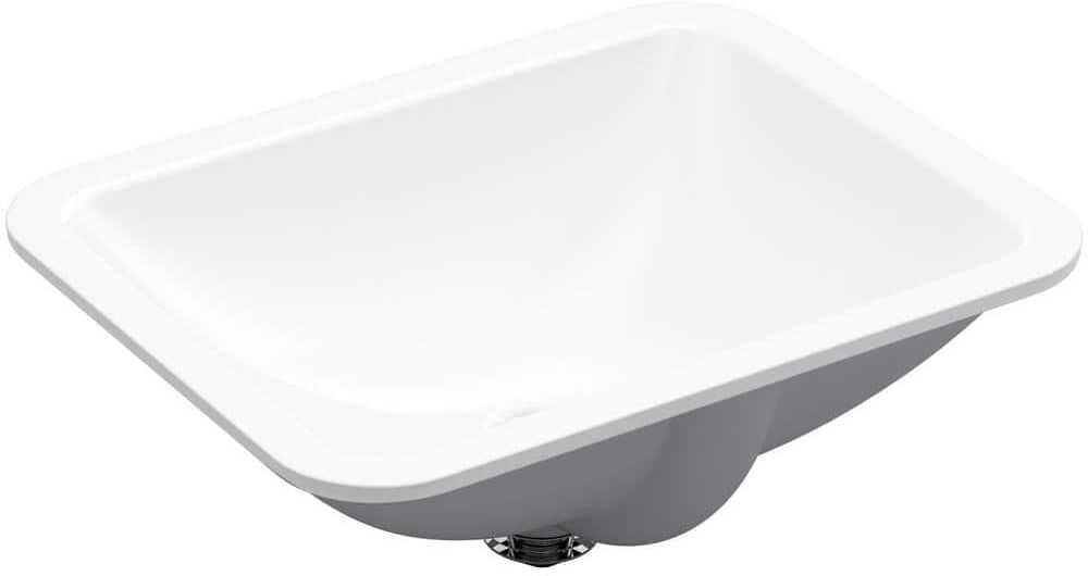 KOHLER Caxton 20-1/2 in. Rectangle Undermount Bathroom Sink in White