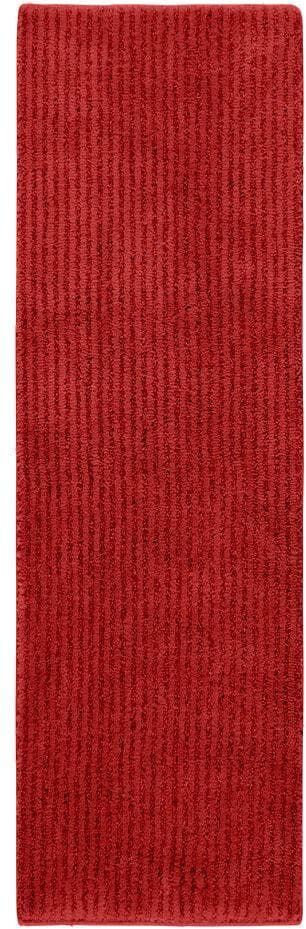 Garland Rug Sheridan Chili Pepper Red 22 in. x 60 in. Washable Bathroom Accent Rug