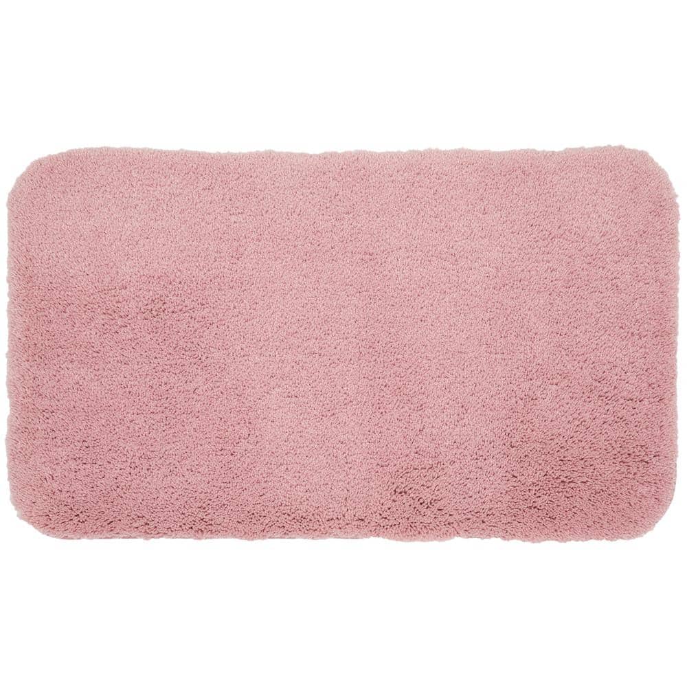 Mohawk Home Pure Perfection Rose 17 in. x 24 in. Nylon Machine Washable Bath Mat