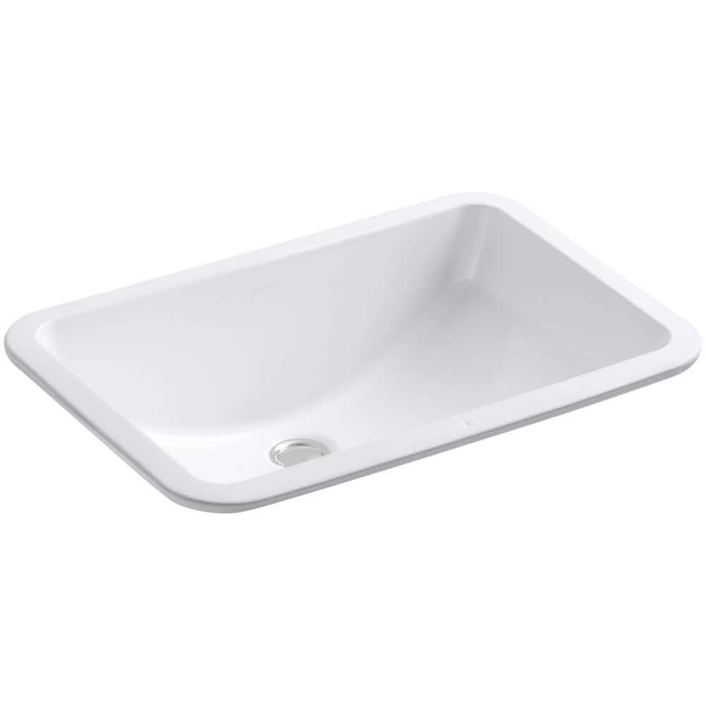 KOHLER Ladena 20-7/8 in. Undermount Bathroom Sink with Glazed Underside in White