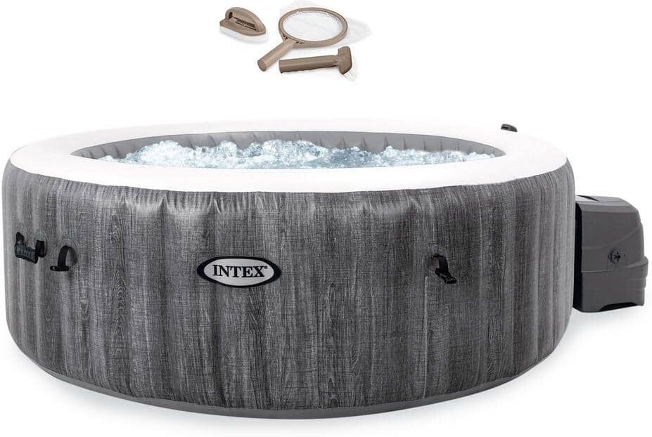 Intex PureSpa Plus Inflatable 6-Person Hot Tub + PureSpa Maintenance Accessory Kit