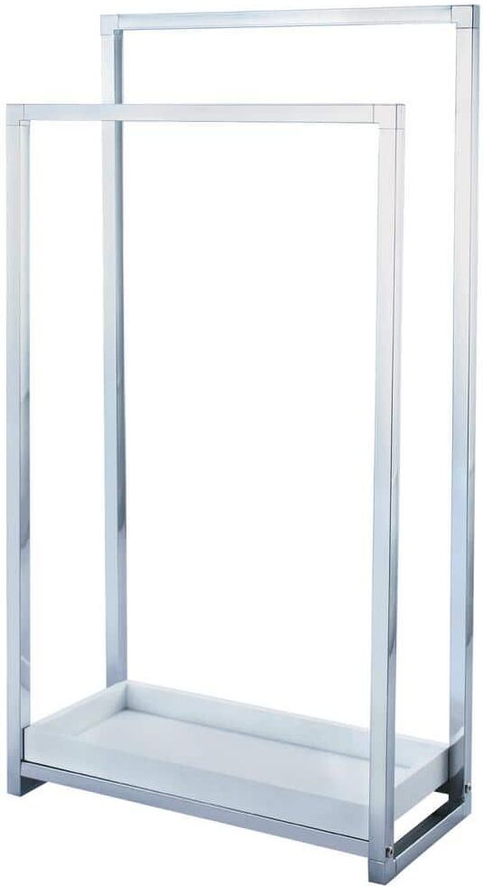 Kingston Edenscape Pedestal 2-Bar Towel Rack in Polished Chrome