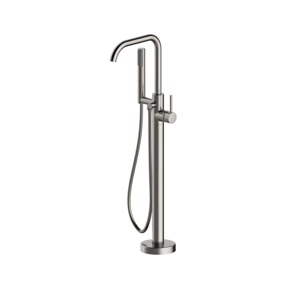 JACUZZI Contento Single-Handle Freestanding Tub Filler in Brushed Nickel