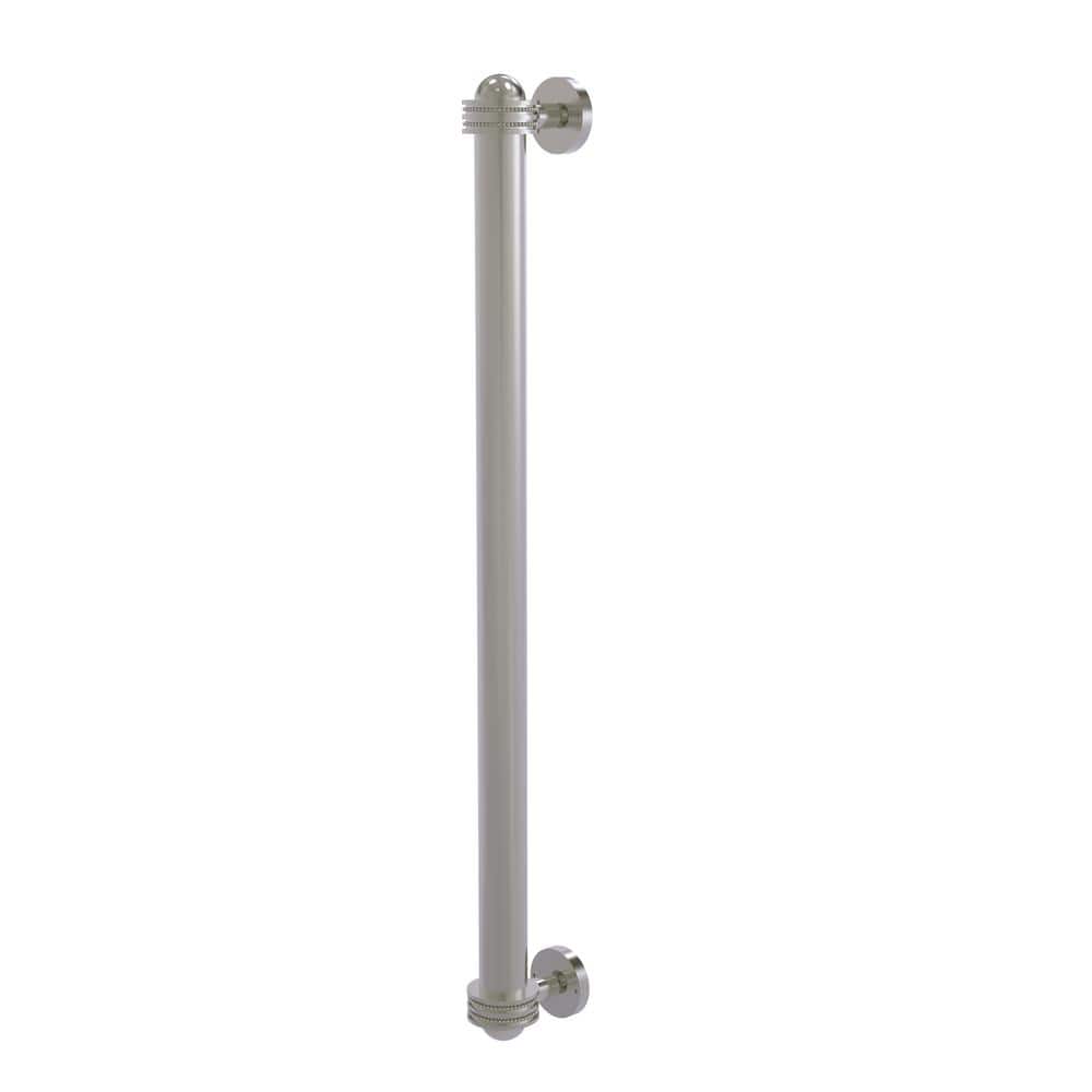 Allied 18 in. Center-to-Center Refrigerator Pull with Dotted Aents in Satin Nickel